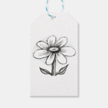 étiquette cadeau pour elle avec marguerite