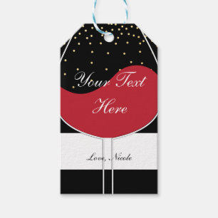 Étiquette cadeau pour fête d'anniversaire verre à