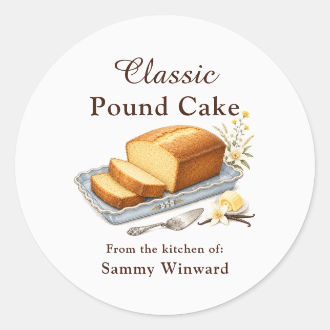 Étiquette Cadeau pour Gâteau Royal Classique (Devant)