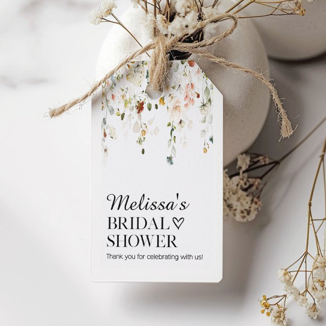 Étiquette cadeau pour la douche de mariée jardin d (Créateur téléchargé)