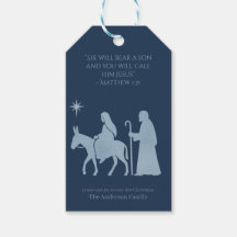 Étiquette cadeau pour le voyage à Bethléem