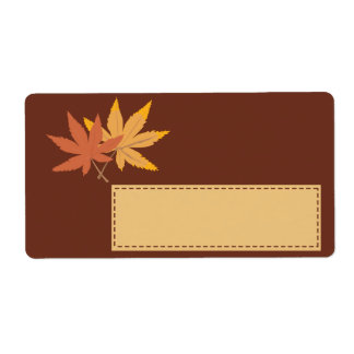 Étiquette cadeau pour les feuilles automnales
