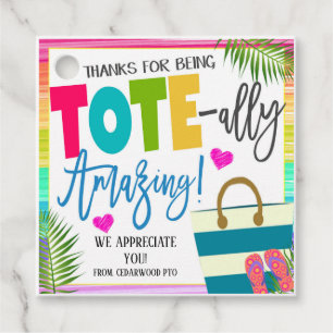 Étiquette cadeau pour tote bag