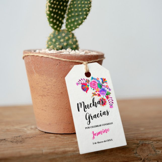 Étiquette Cadeau pour une Fête Thème Fiesta d'Anni (Créateur téléchargé)