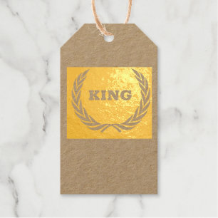Étiquette cadeau Premium Kraft Gold Foil