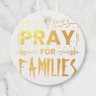 Étiquette-cadeau Priez pour les familles