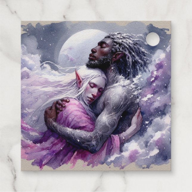 Étiquette-cadeau Quaraun & BoomFuzzy - Embrasser (Dos)