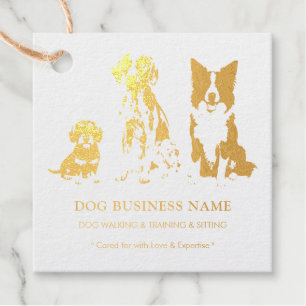 Étiquette-cadeau Races de chiens aquarelle RÉEL