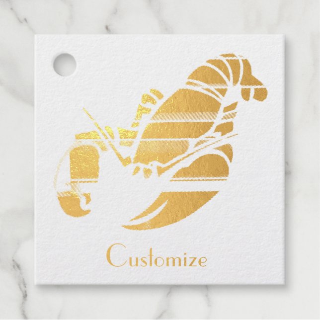 Étiquette-cadeau Red Maine Lobster Thunder_Cove (Devant)