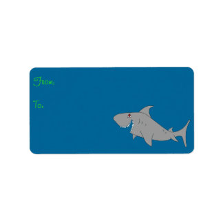 Étiquette cadeau requin
