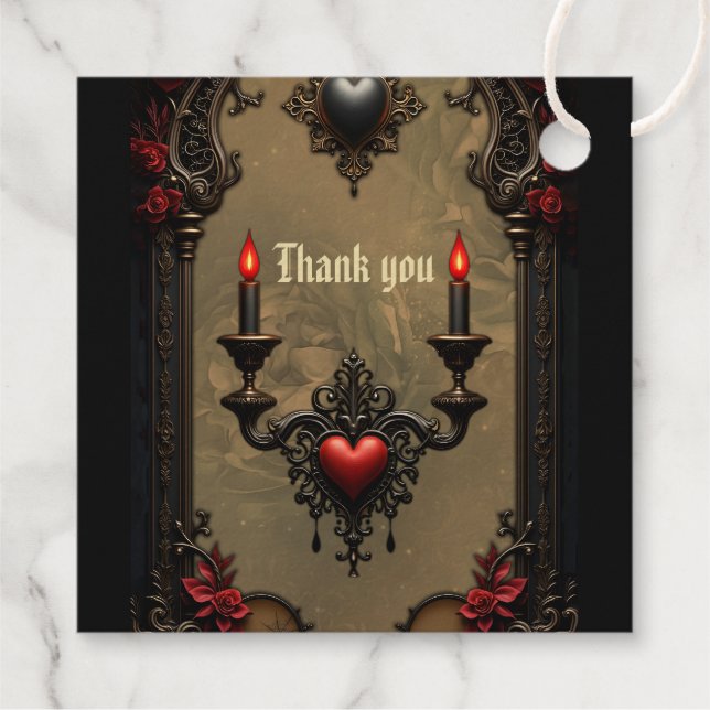 Étiquette-cadeau Romance gothique : Passion cachée (Dos)