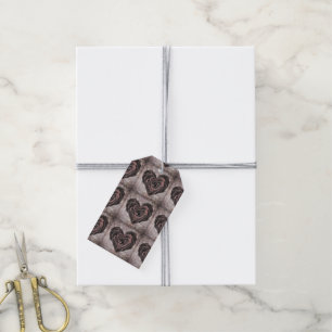 étiquette cadeau rose goth heart
