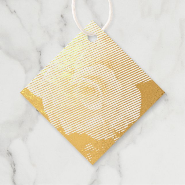 Étiquette-cadeau Rose orange  (Devant)