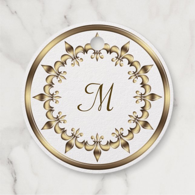 Étiquette-cadeau Royal Golden Design (Dos)