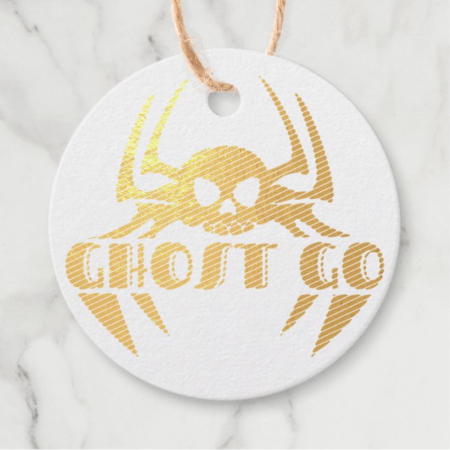 Étiquette-cadeau Saison Éffrayante de Ghost Go (Devant)