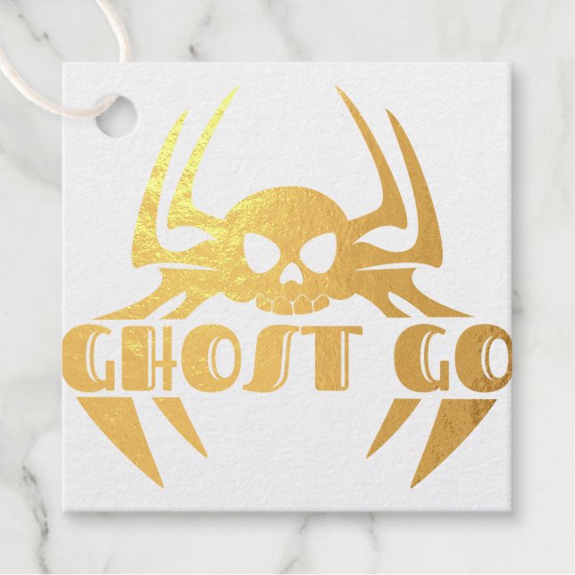 Étiquette-cadeau Saison Éffrayante de Ghost Go (Devant)
