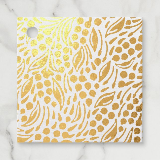 Étiquette-cadeau Salutation de vacances Holly Berries Noël moderne (Devant)