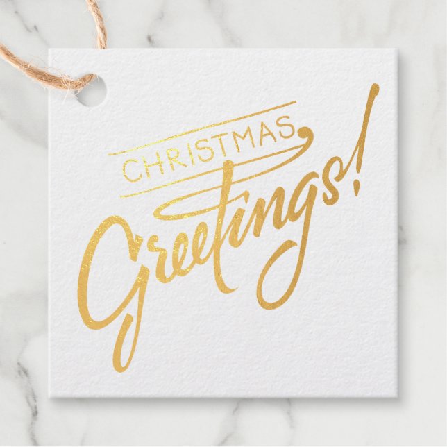 Étiquette-cadeau Salutations de Noël ! (Devant)