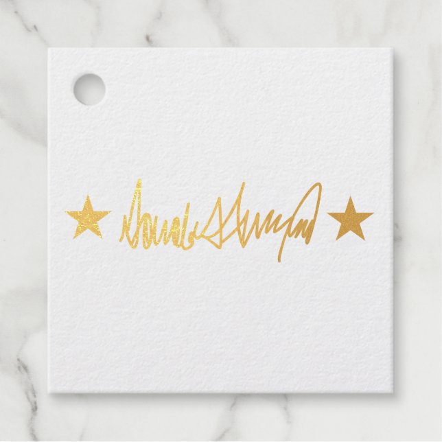 Étiquette-cadeau Signature Trump (Devant)