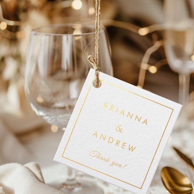 Étiquette-cadeau Simple, feuille de feuille minimale (Créateur téléchargé)