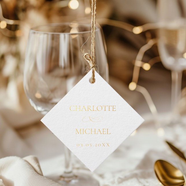 Étiquette-cadeau Simple, feuille minimale (Créateur téléchargé)