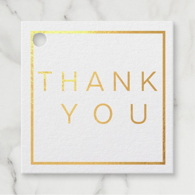 Étiquette-cadeau Simple moderne ROSE Gold Bordure Mariage RSVP (Devant)