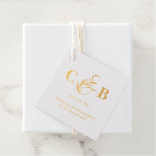 Étiquette-cadeau Simply Splendid REAL FOIL Wedding Favor Tags