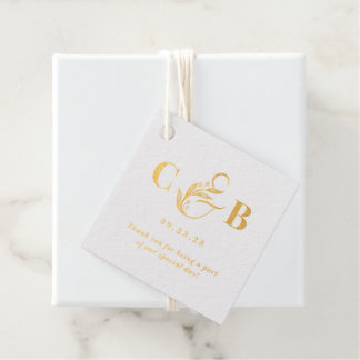 Étiquette-cadeau Simply Splendid REAL FOIL Wedding Favor Tags