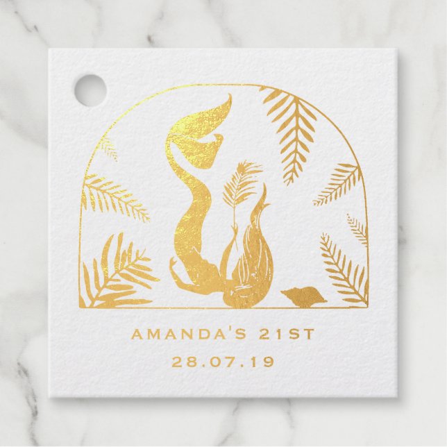 Étiquette-cadeau Sirène mystique (Devant)