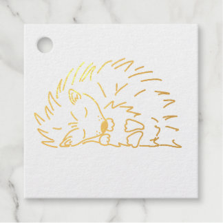 Étiquette-cadeau Sleeping Hedgehog