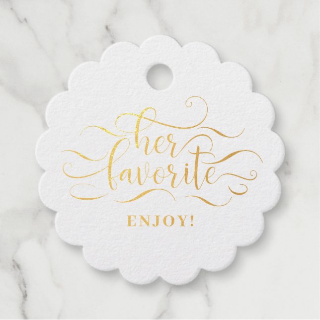 Étiquette-cadeau Son message de bienvenue de mariage préféré (Devant)