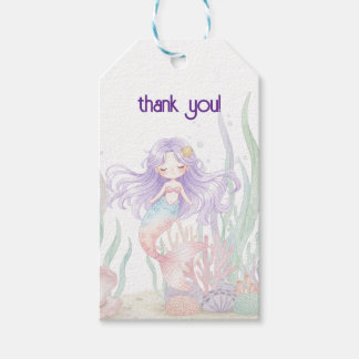 Étiquette cadeau sous la mer sirène