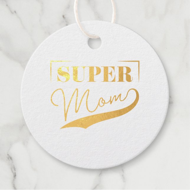 Étiquette-cadeau Super Maman (Devant)