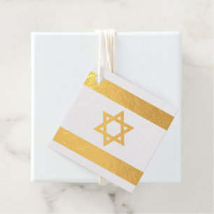 Étiquette-cadeau Tag Foil Favor, drapeau israélien