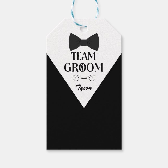 Étiquette cadeau Team Groom - Groomsmen (Devant)
