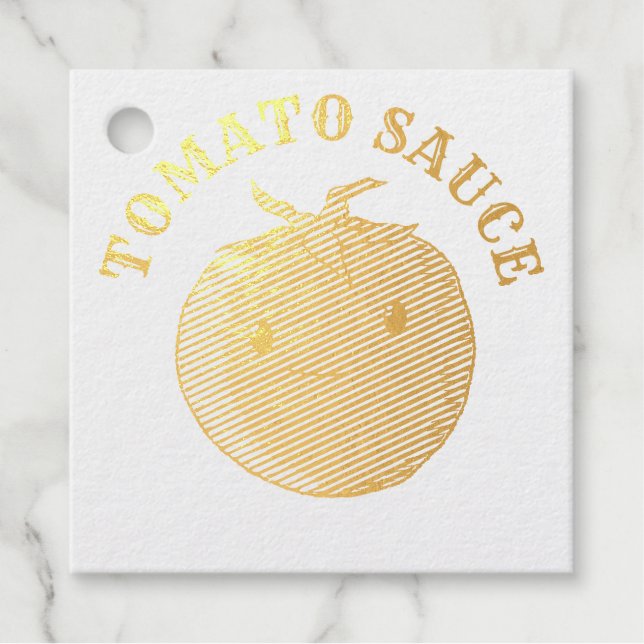 Étiquette-cadeau Tomate de carton mignon (Devant)