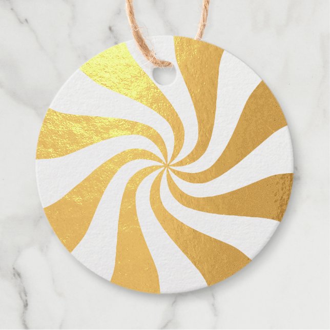 Étiquette-cadeau Tourbillon de bonbons à la menthe (Devant)