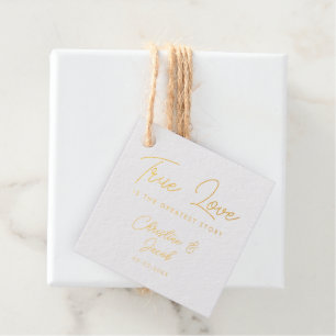 Étiquette-cadeau True Love est la plus grande histoire - Mariage él