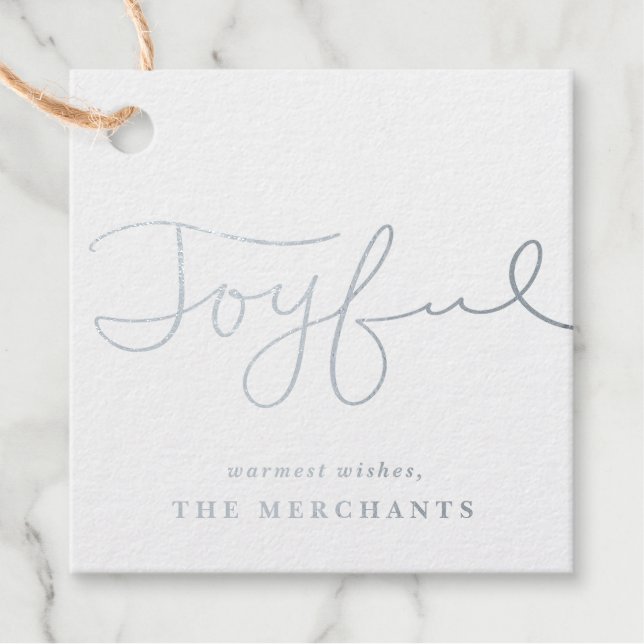 Étiquette-cadeau Vacances en papier d'aluminium joyeux (Devant)