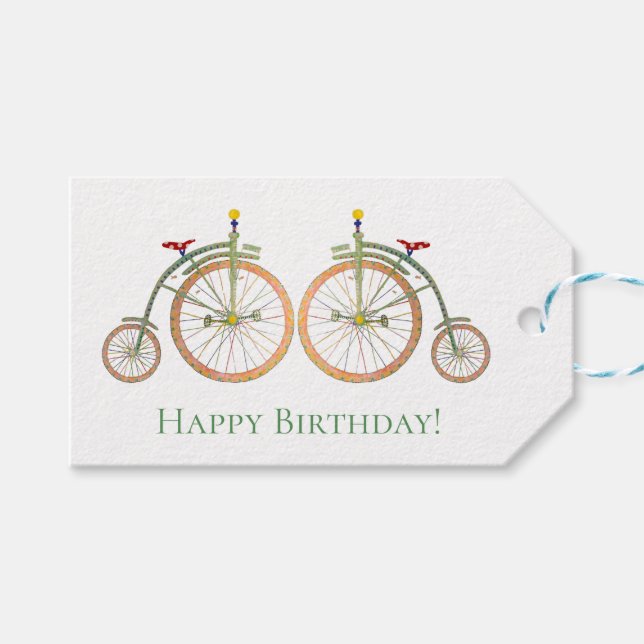 Étiquette cadeau vélo Cirque (Devant (Horizontal))