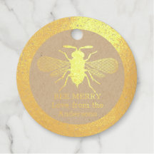 Véritable Foil Honey BEE Joyeux cadeaux de Noël Fa