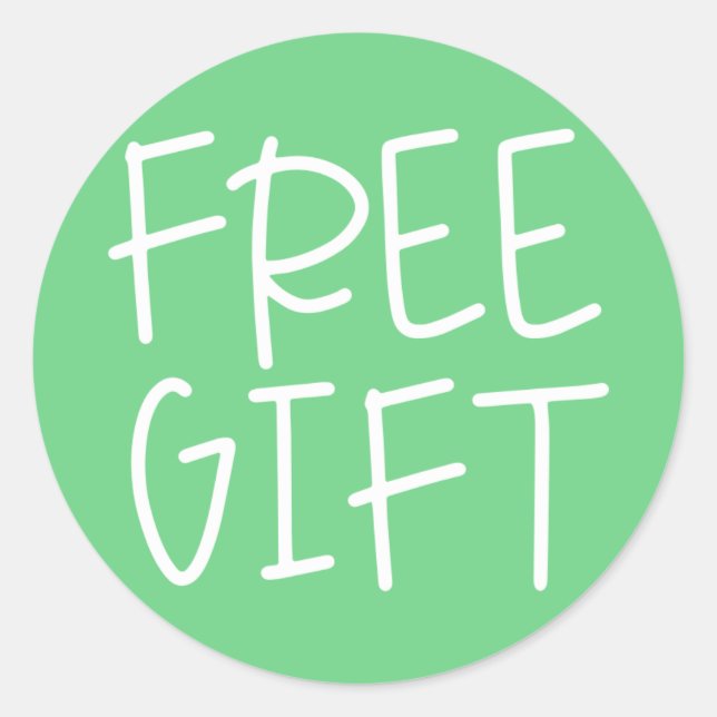 Étiquette cadeau vert gratuit sans cadeau (Devant)