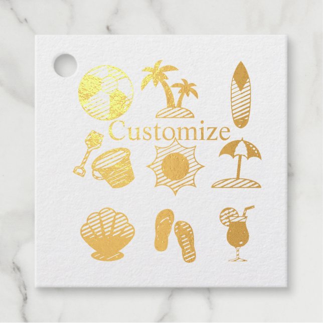 Étiquette-cadeau Vie sur la plage Thunder_Cove (Devant)