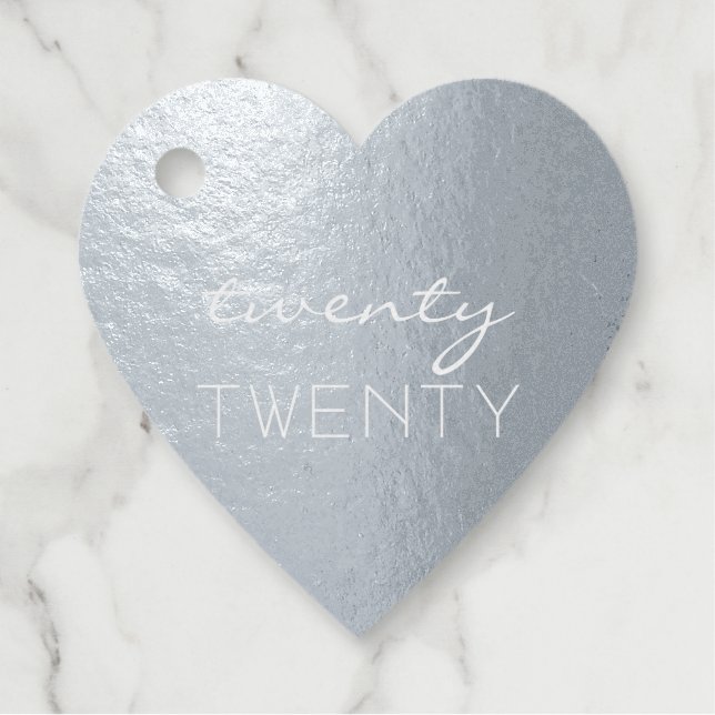 Étiquette-cadeau Vingt-Nouvel An 2020 Typographie moderne (Devant)