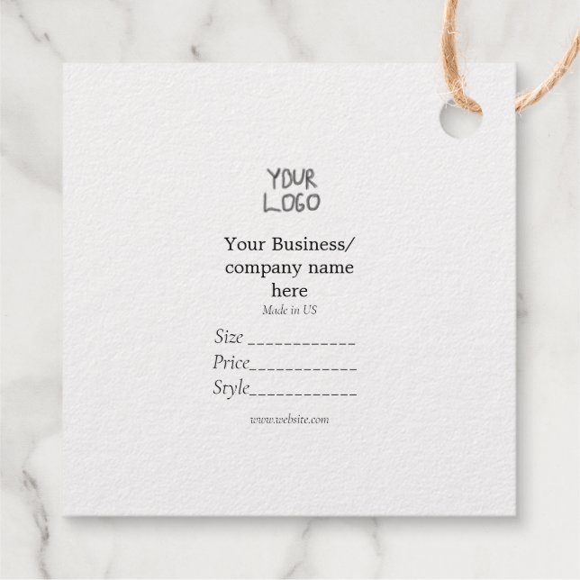 Étiquette-cadeau Votre logo médias sociaux Code QR Balises de prix (Dos)