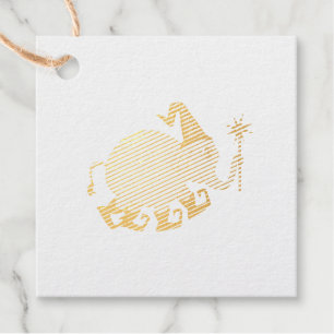 Étiquette-cadeau Wizard Elephant