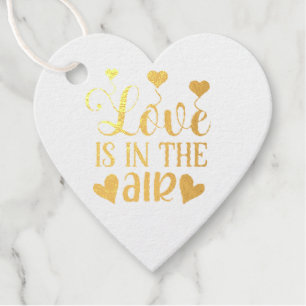 Étiquette-cadeau Y'a de l'amour dans l'air 