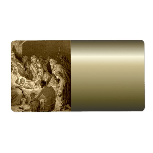 Étiquette Cadeaux de crèches pour Noël (Devant)