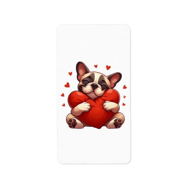 Étiquette Cadeaux de la Saint-Valentin Pitbull (Devant)