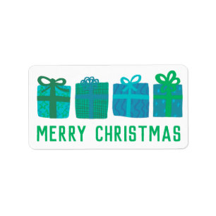 Étiquette Cadeaux De Vacances Joli Joyeux NOËL dessiné à la